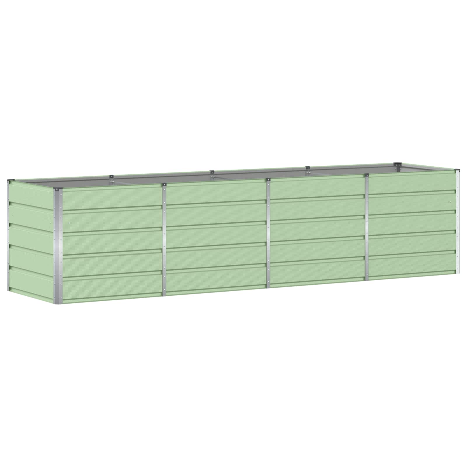 Jardinera vidaxx verde 240 x 80 x 75 cm acero