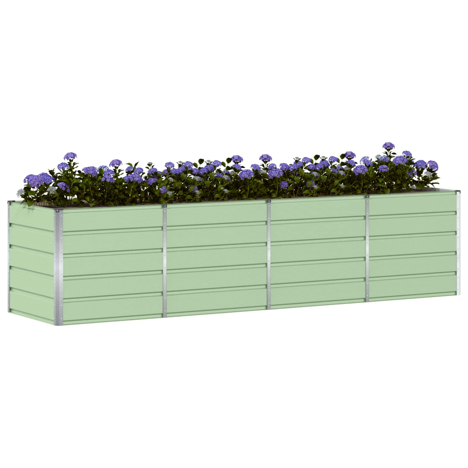 Jardinera vidaxx verde 240 x 80 x 75 cm acero