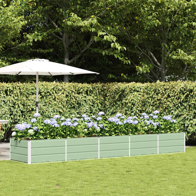 Jardinera vidaxx verde 400 x 80 x 45 cm acero