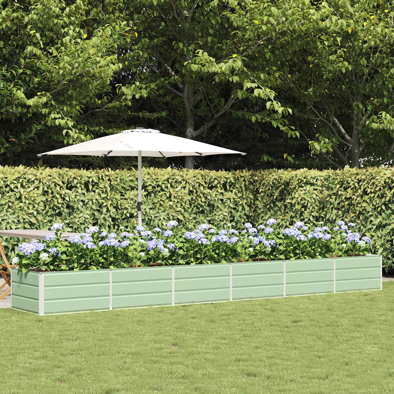 Jardinera vidaxx verde 480 x 80 x 45 cm acero
