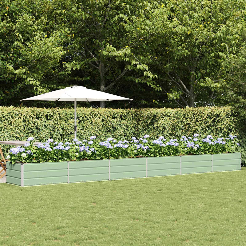 Jardinera vidaxx verde 600 x 80 x 45 cm acero