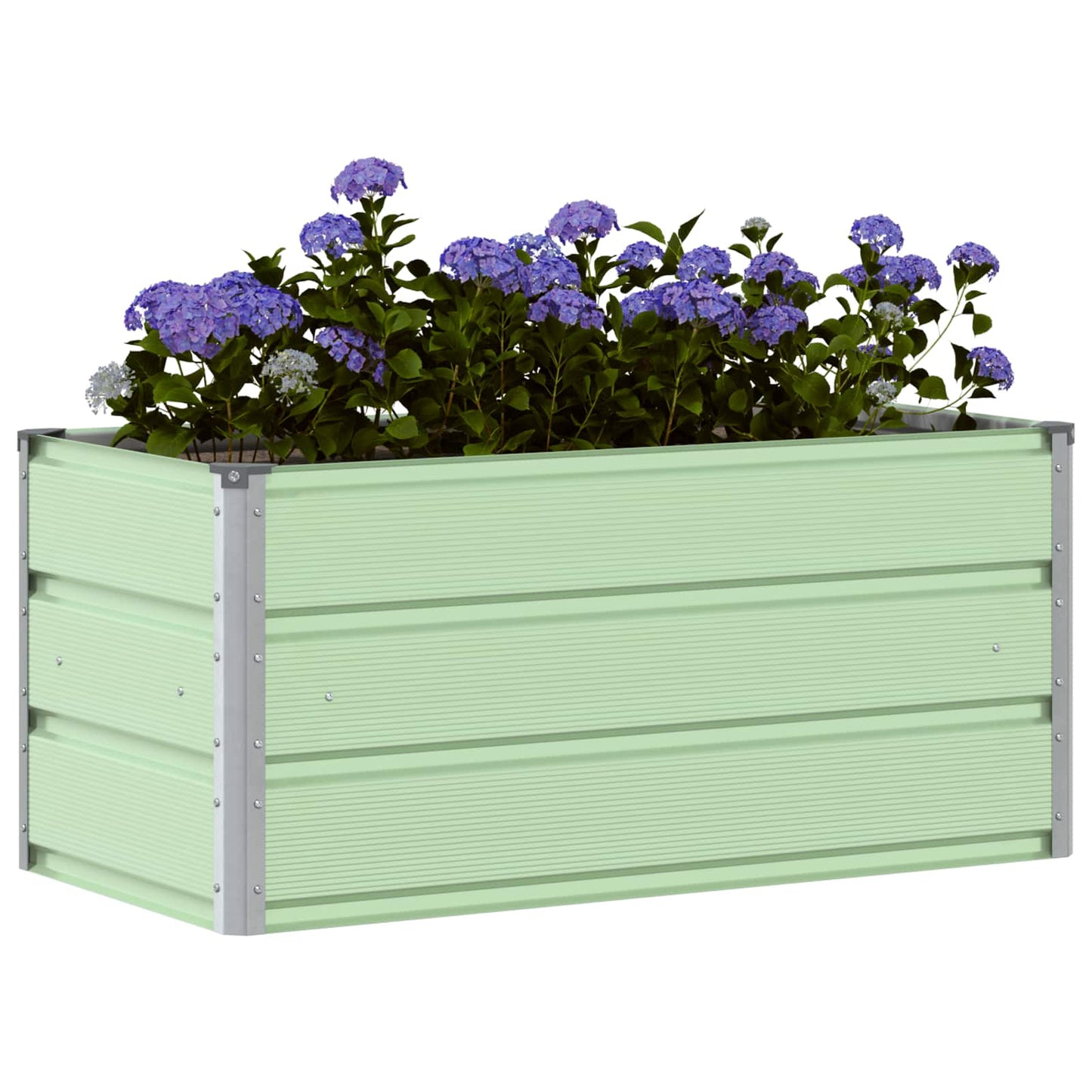 Jardinera vidaxx verde pastel 100 x 50 x 45 cm acero galvanizado