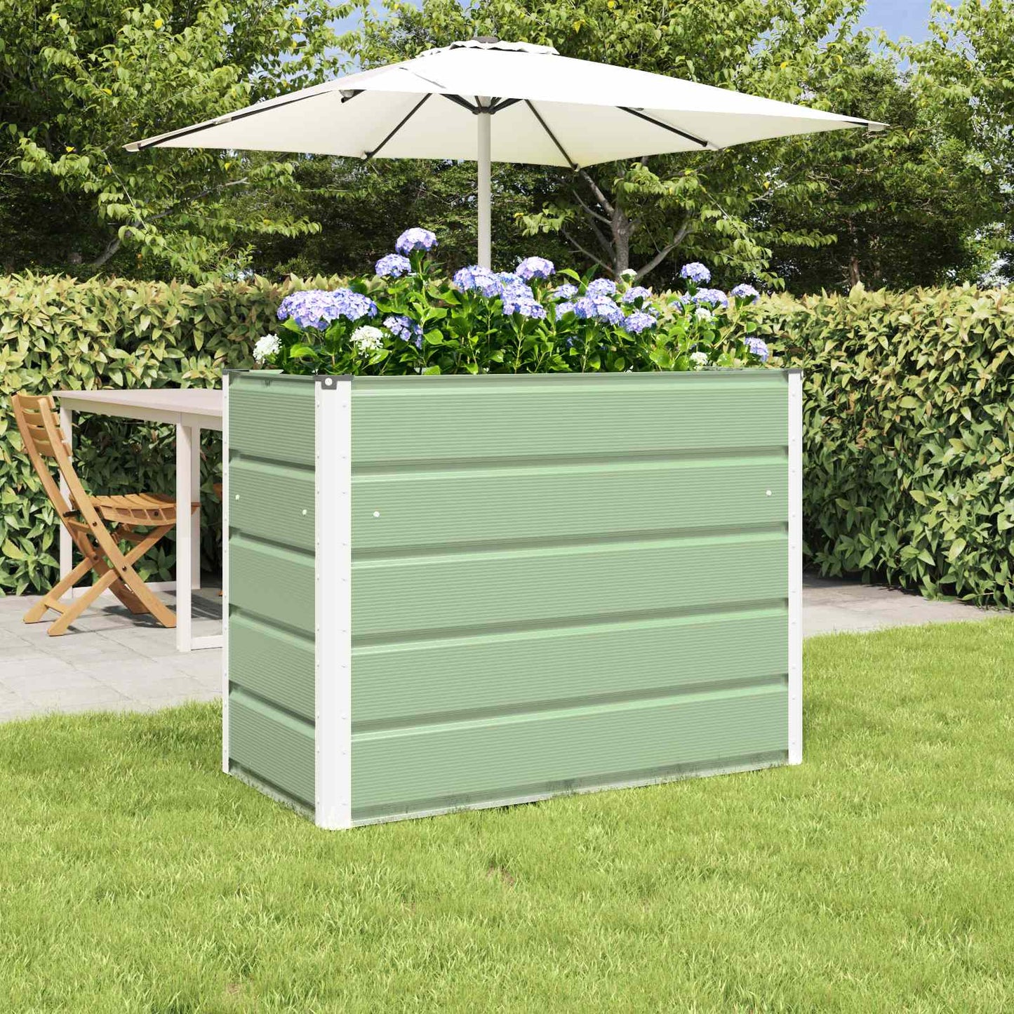 Jardinera vidaxx verde pastel 480 x 50 x 45 cm acero galvanizado