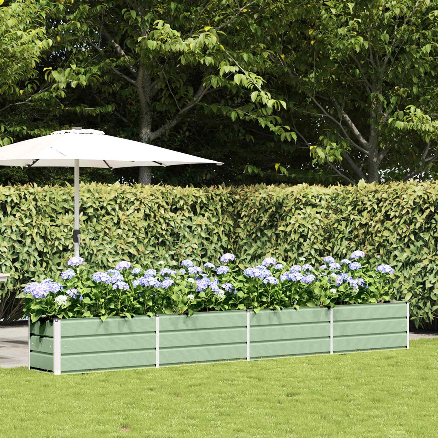 Jardinera vidaxx verde pastel 480 x 50 x 45 cm acero galvanizado