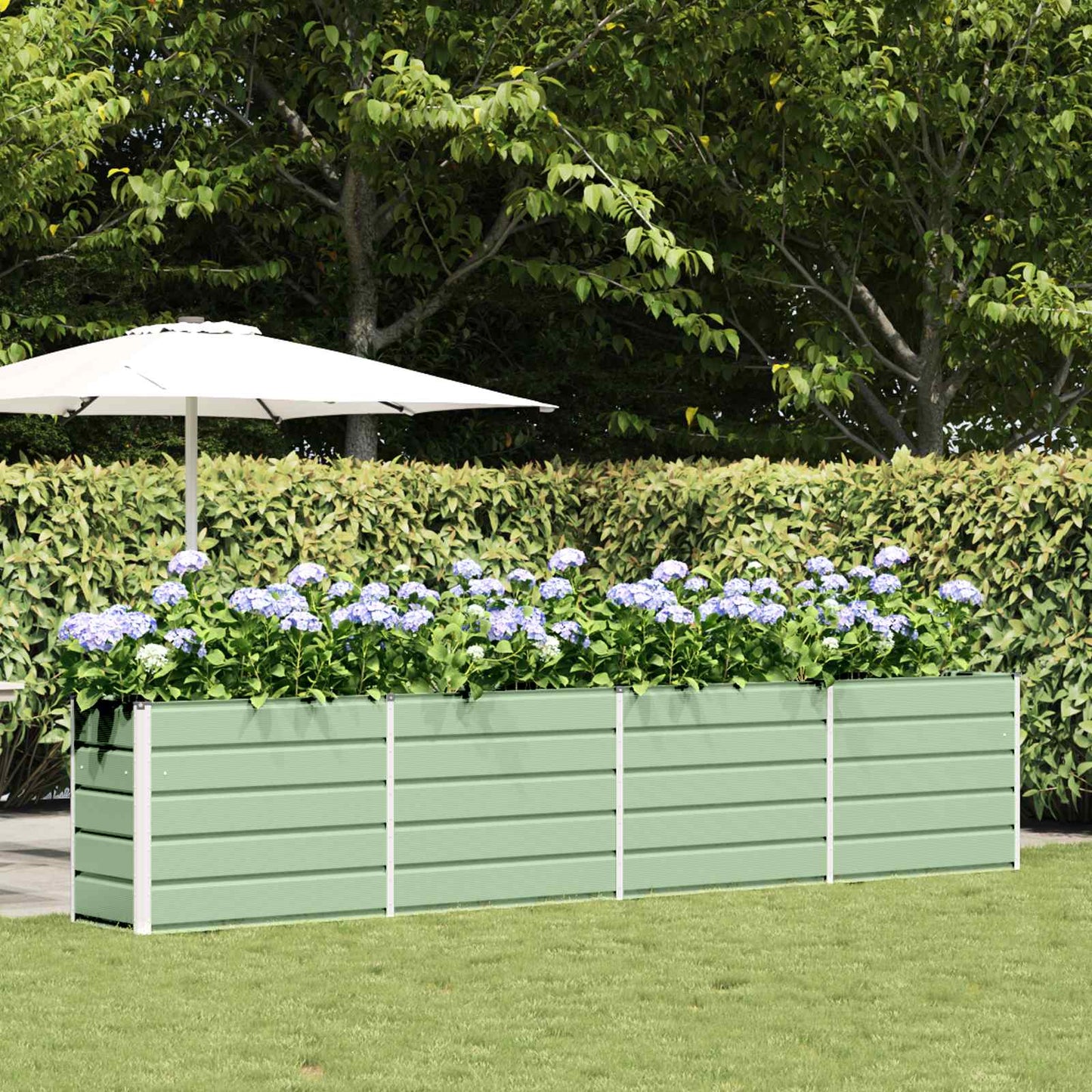 Jardinera vidaxx verde pastel 480 x 50 x 45 cm acero galvanizado