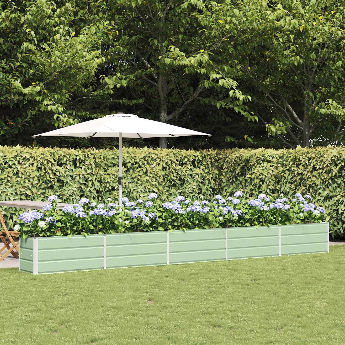 Jardinera vidaxx verde pastel 480 x 50 x 45 cm acero galvanizado