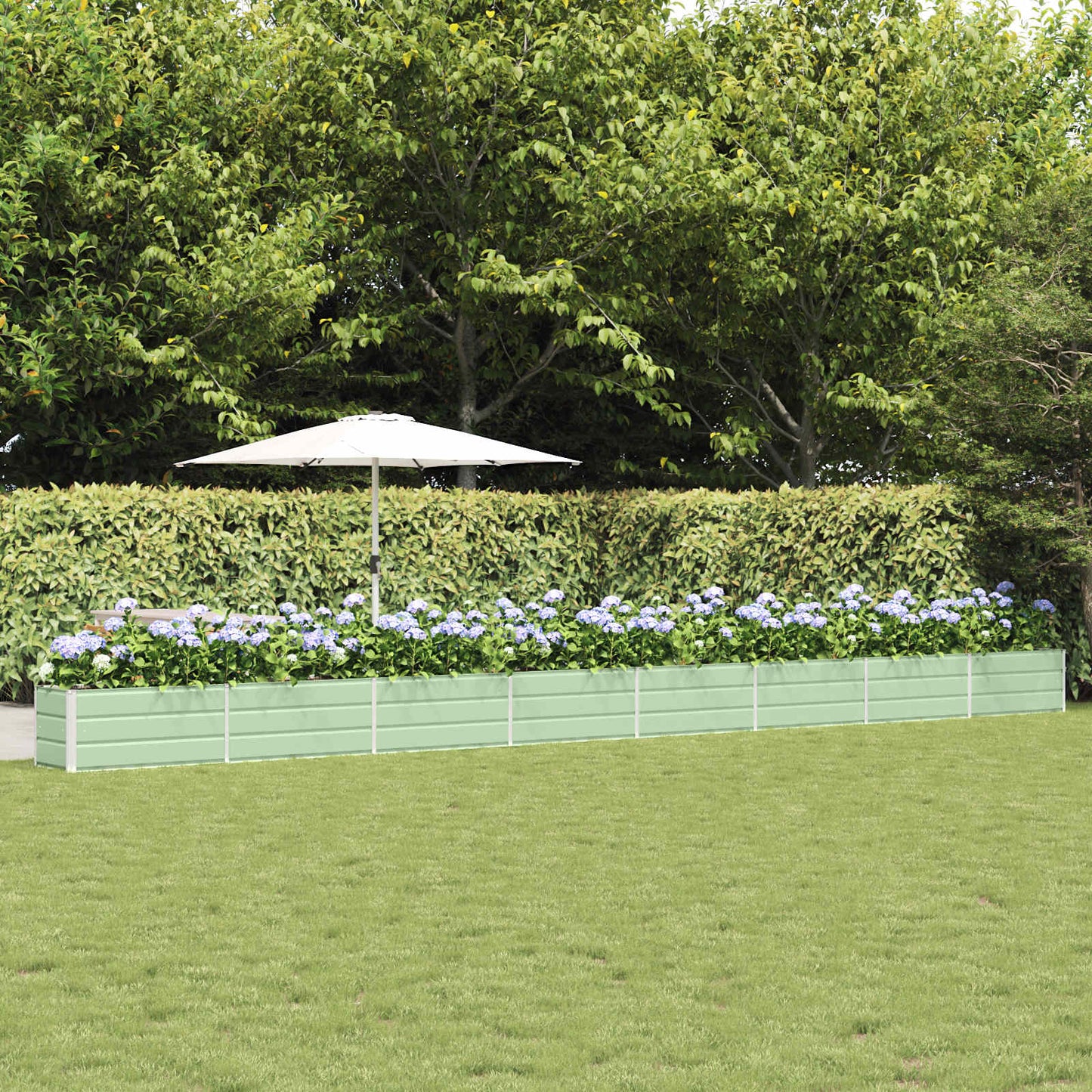 Jardinera vidaxx verde pastel 480 x 50 x 45 cm acero galvanizado