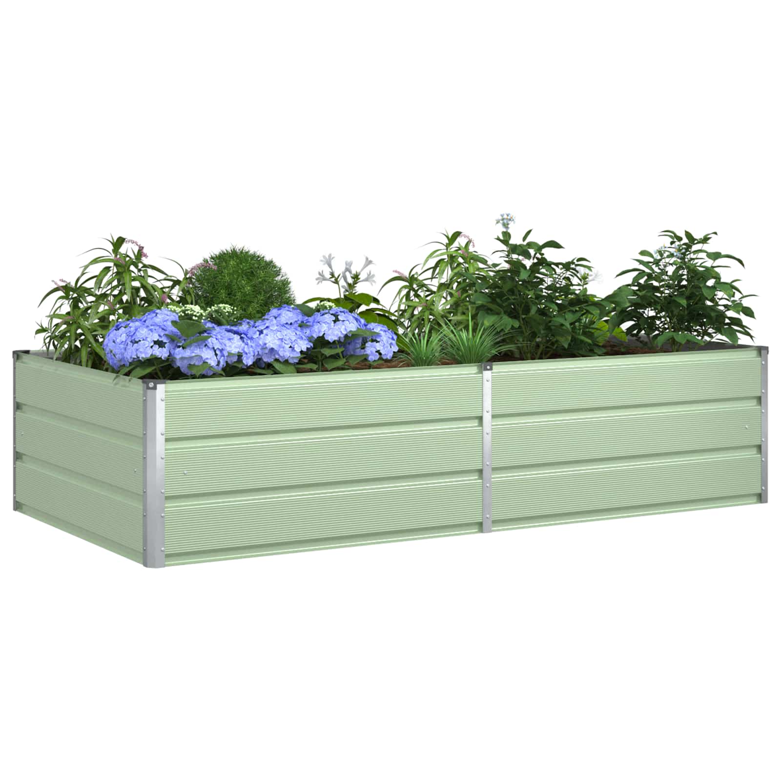 Vidaxx macetero verde pastel 195 x 100 x 45 cm acero galvanizado