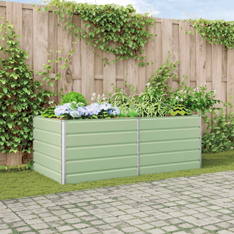 Vidaxx macetero verde pastel 195 x 100 x 45 cm acero galvanizado