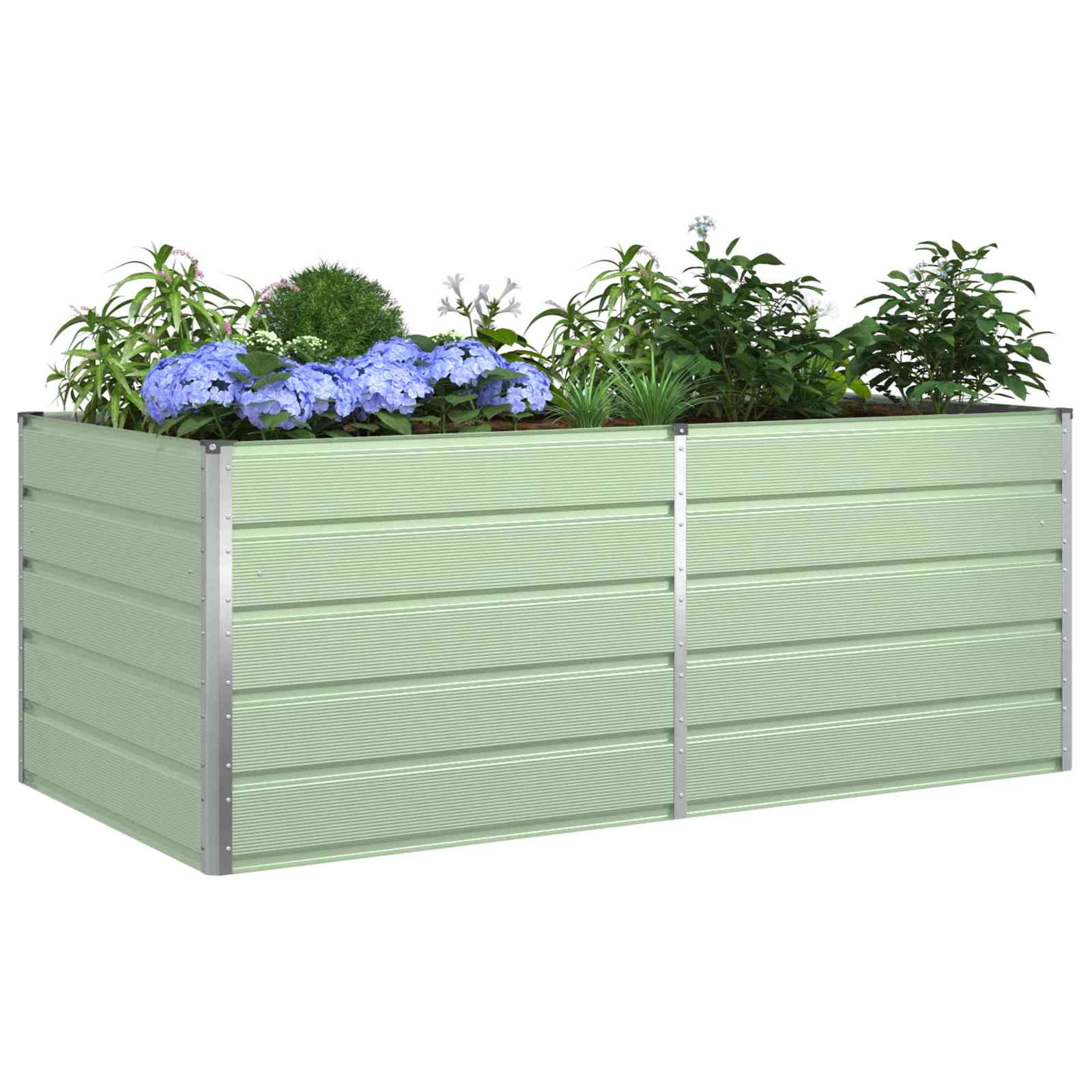 Vidaxx macetero verde pastel 195 x 100 x 45 cm acero galvanizado
