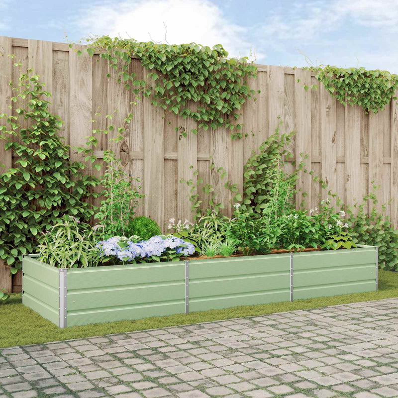 Vidaxx macetero verde pastel 195 x 100 x 45 cm acero galvanizado