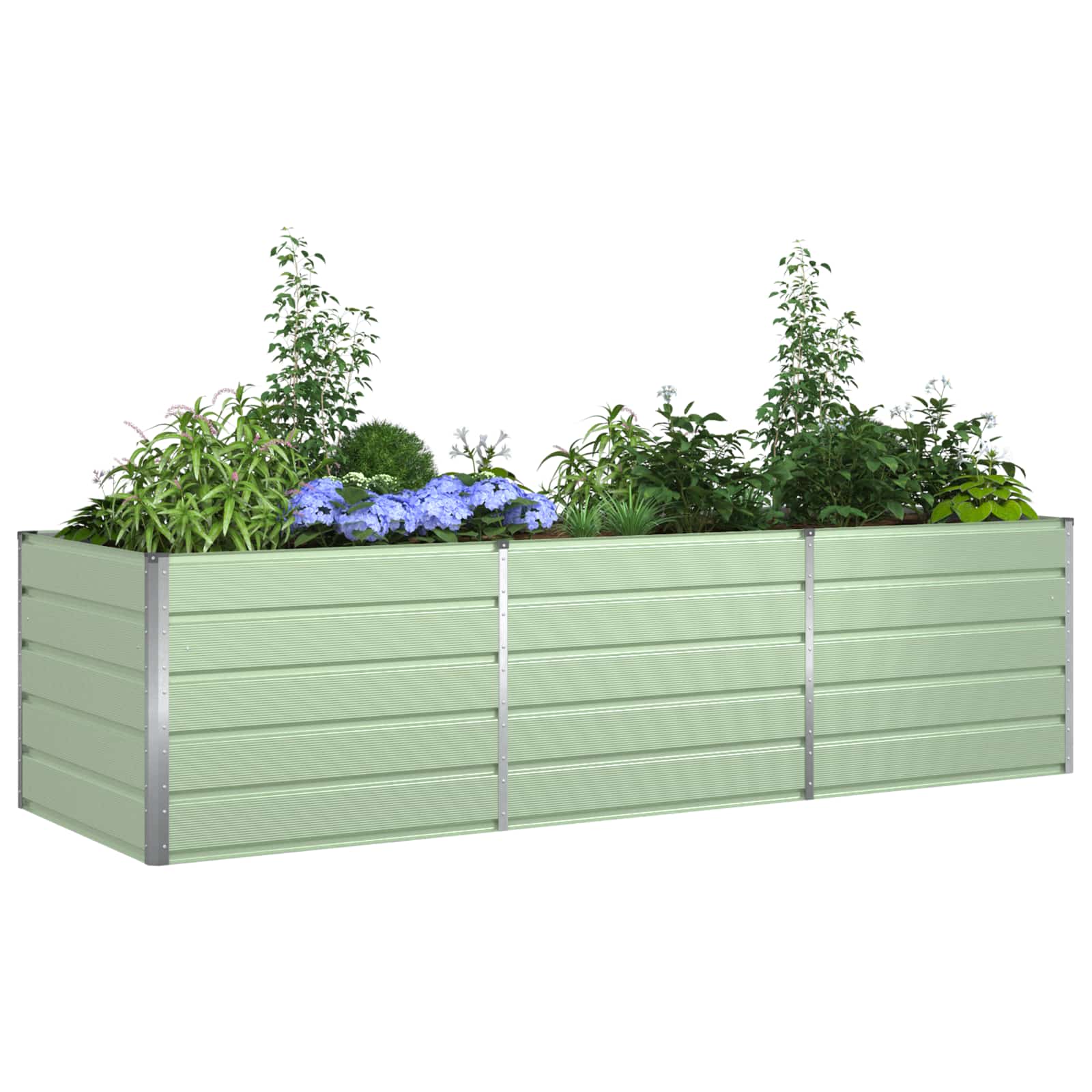 Vidaxx macetero verde pastel 195 x 100 x 45 cm acero galvanizado