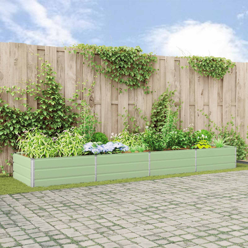 Vidaxx macetero verde pastel 195 x 100 x 45 cm acero galvanizado