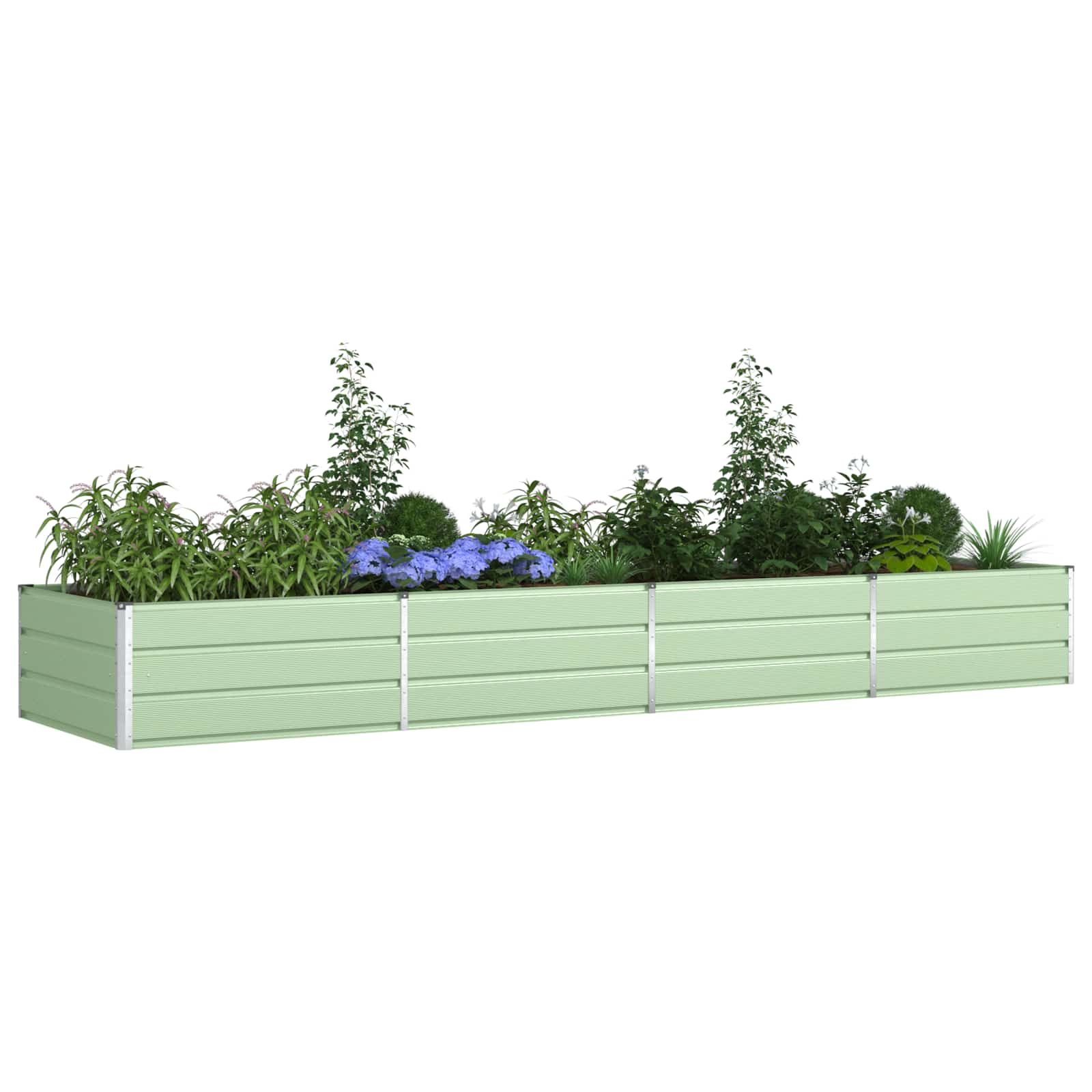 Vidaxx macetero verde pastel 195 x 100 x 45 cm acero galvanizado