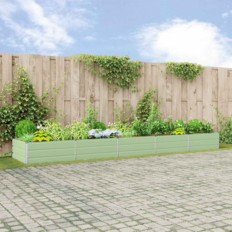 Vidaxx macetero verde pastel 195 x 100 x 45 cm acero galvanizado