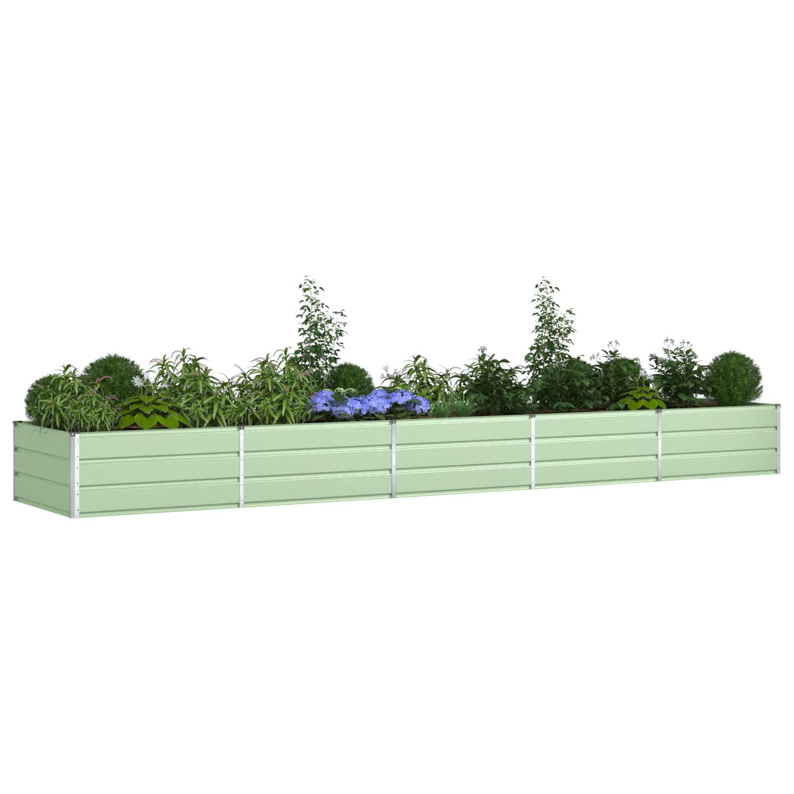 Vidaxx macetero verde pastel 195 x 100 x 45 cm acero galvanizado