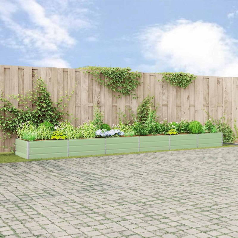 Vidaxx macetero verde pastel 195 x 100 x 45 cm acero galvanizado