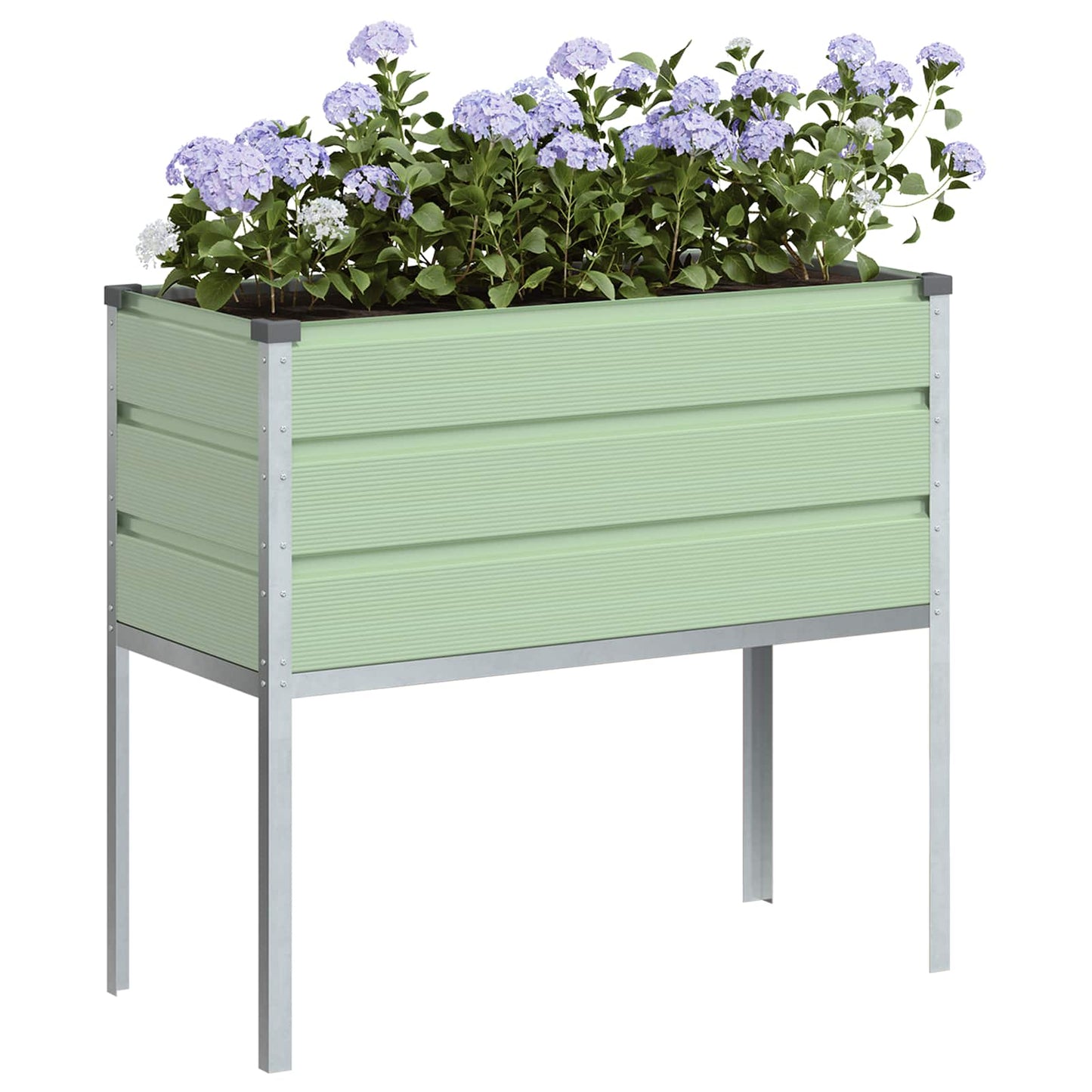 Jardinera vidaxx verde pastel 100 x 45 x 90 cm acero galvanizado