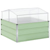 Vidaxx macetero verde pastel 100 x 100 x 77 cm acero galvanizado