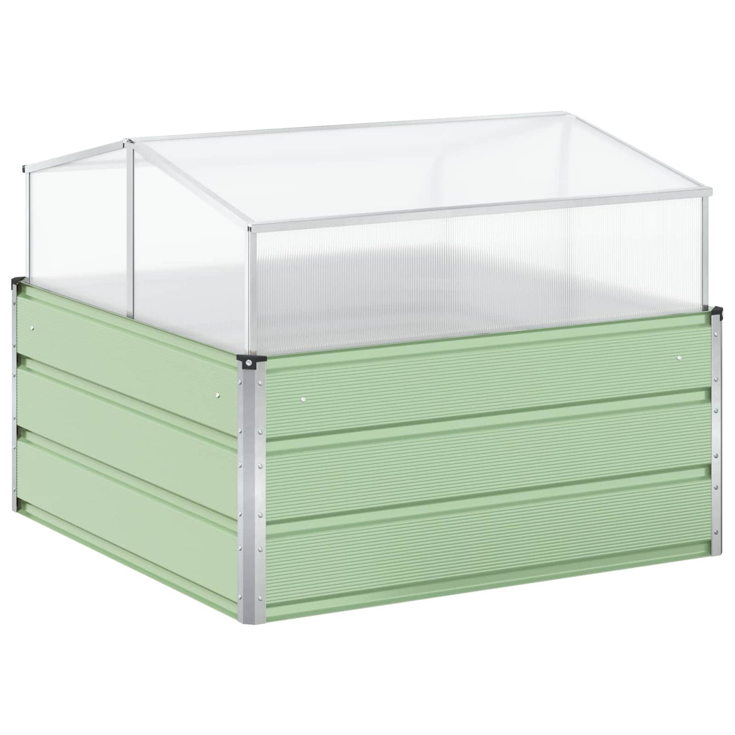 Vidaxx macetero verde pastel 100 x 100 x 77 cm acero galvanizado