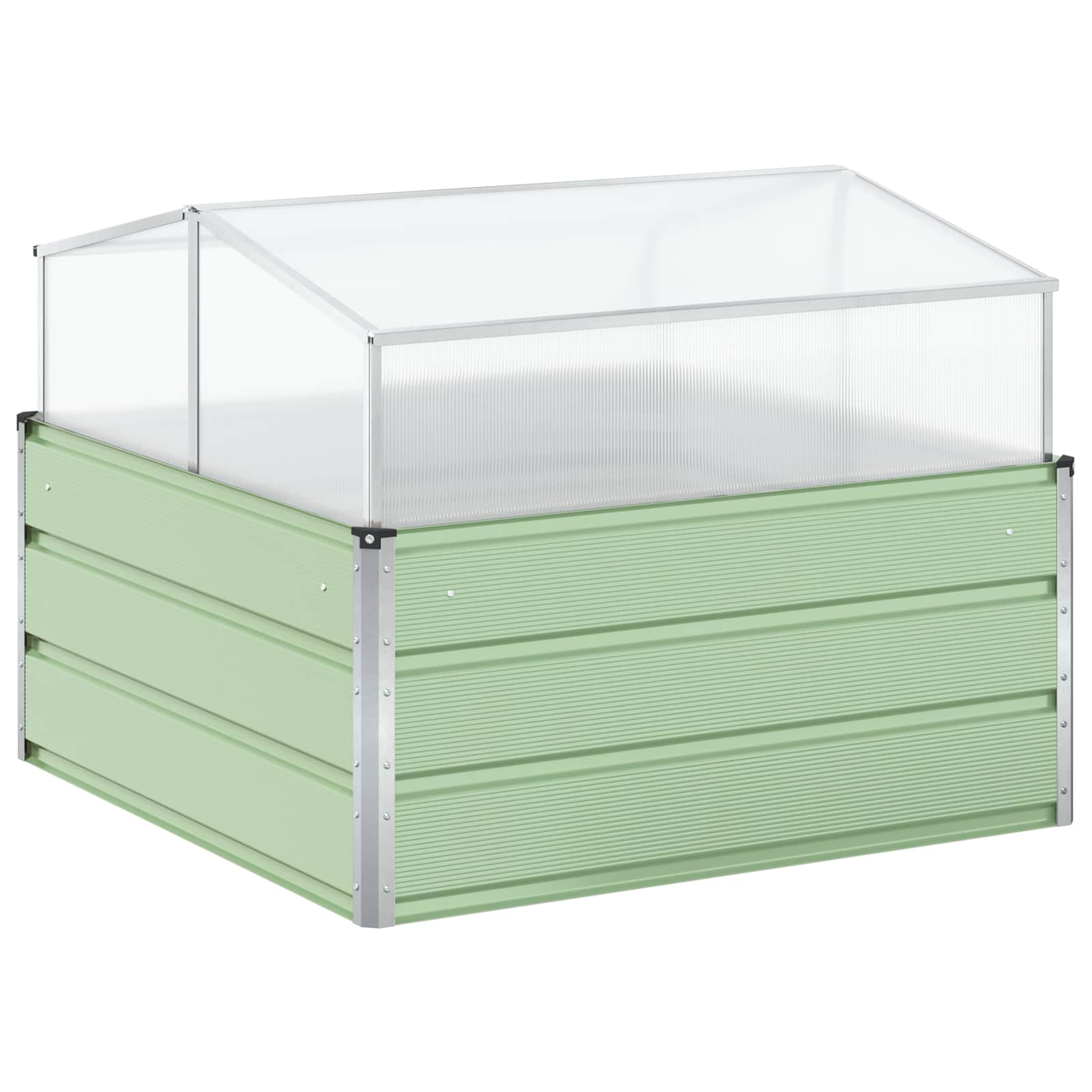 Vidaxx macetero verde pastel 100 x 100 x 77 cm acero galvanizado