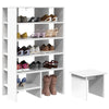 VidaXL scarpiera con ripiano con portaoggetti 2 pezzi in MDF bianco