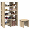 Vidaxl schoenenkast met plank 2 pcs sonoma eiken bewerkt hout