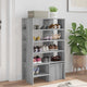 Mueble zapatero vidaxl con estante 2 uds madera acabado sonoma gris