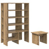 Vidaxl schoenenkast met plank 2 pcs artisan eiken bewerkt hout