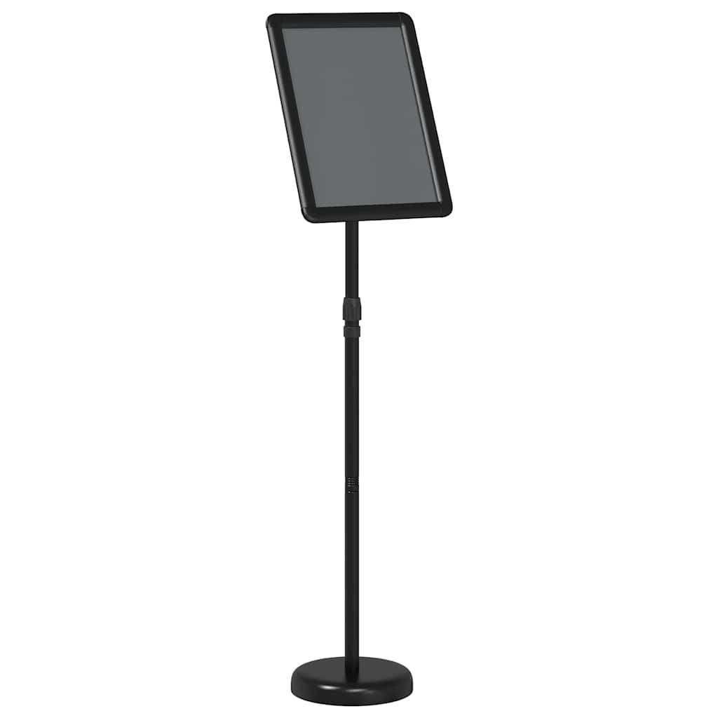 Vidaxl beurs displays zwart 25 x 25 x 125 cm aluminium