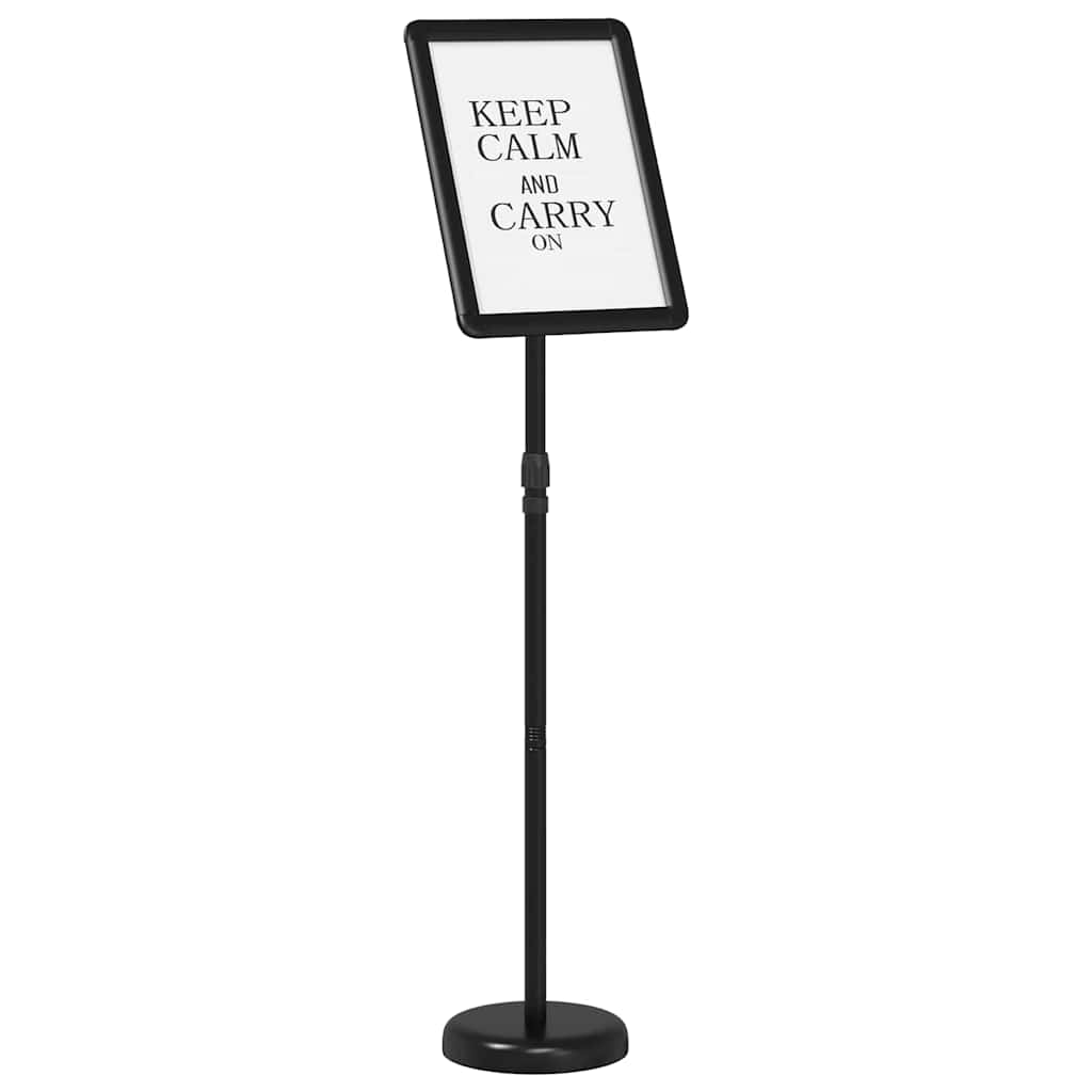 Vidaxl beurs displays zwart 25 x 25 x 125 cm aluminium