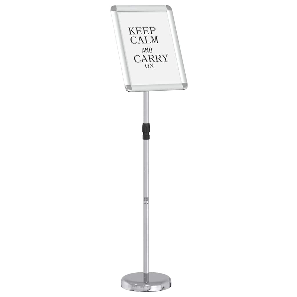 Vidaxl beurs displays zilver 25 x 25 x 125 cm aluminium