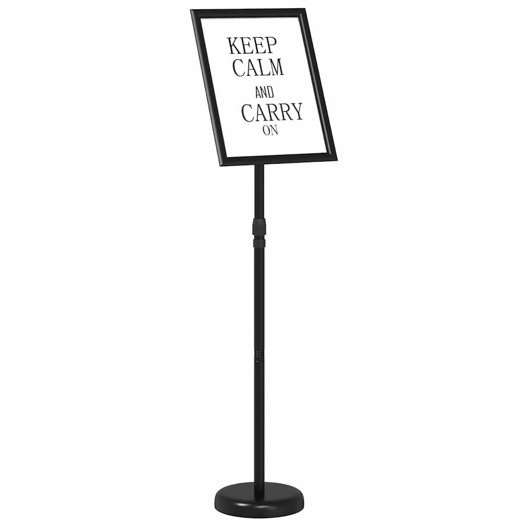 Espositore per fiere Vidaxx nero 25 x 25 x 125 cm in alluminio
