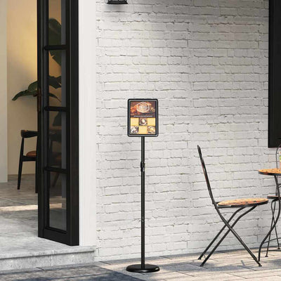 Espositore per fiere Vidaxx nero 25 x 25 x 125 cm in alluminio