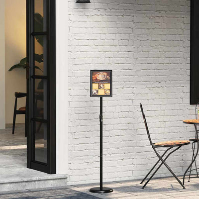 Espositore per fiere Vidaxx nero 25 x 25 x 125 cm in alluminio