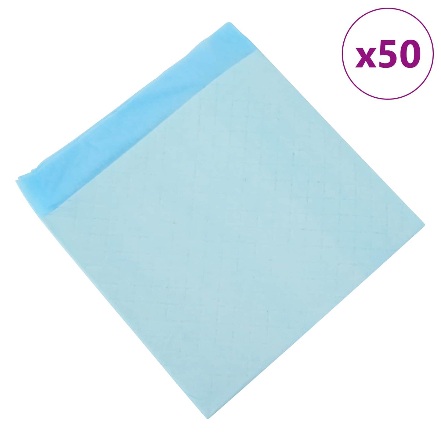 VidaXL Almohadilla de entrenamiento para mascotas de tela no tejida 50 piezas azul y blanco
