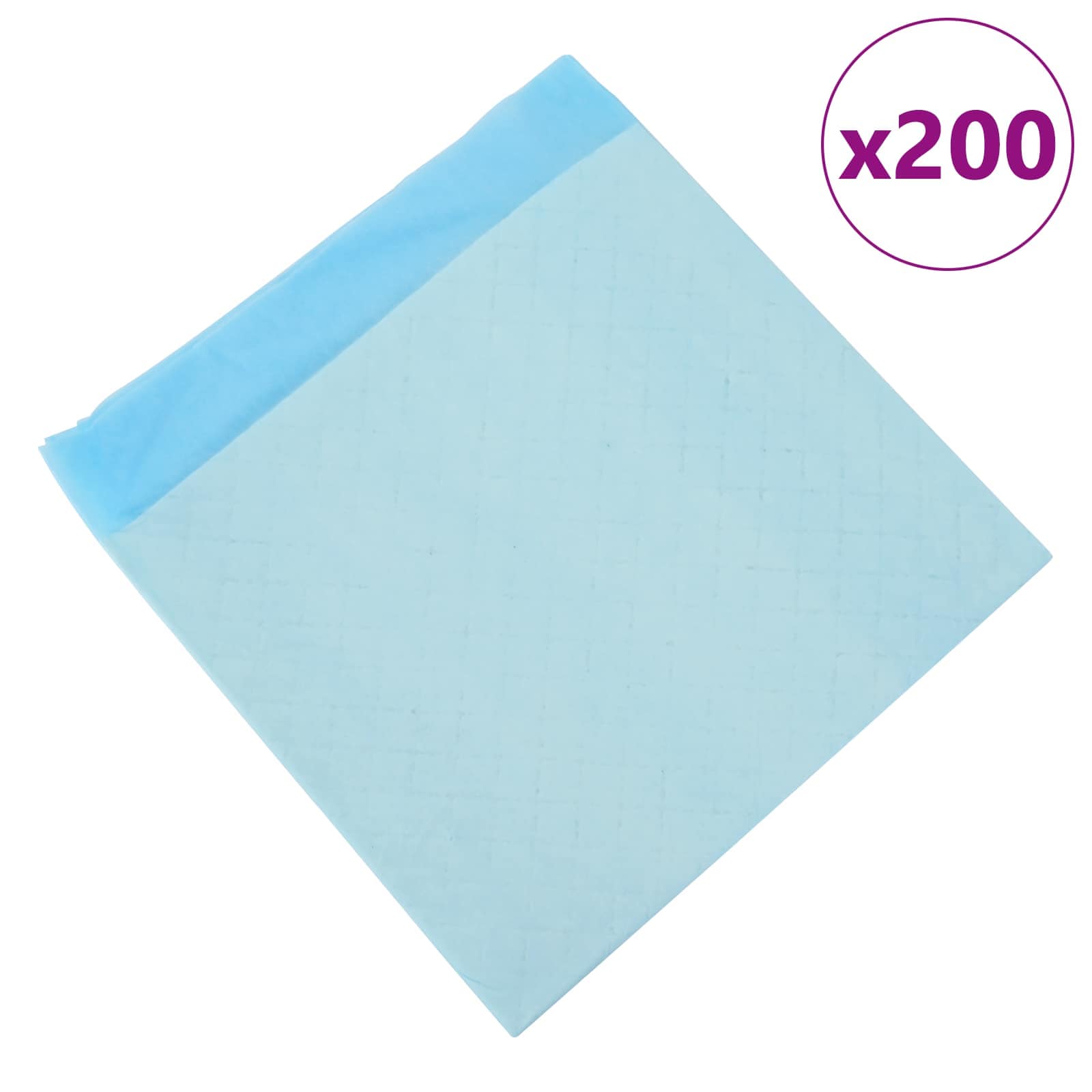 Vidaxl niet-geweven stof huisdier trainingspad 200 pcs blauw en wit
