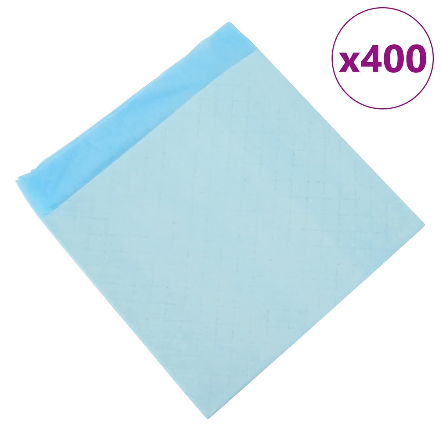 VidaXL Almohadilla de entrenamiento para mascotas de tela no tejida 400 piezas Azul y blanco