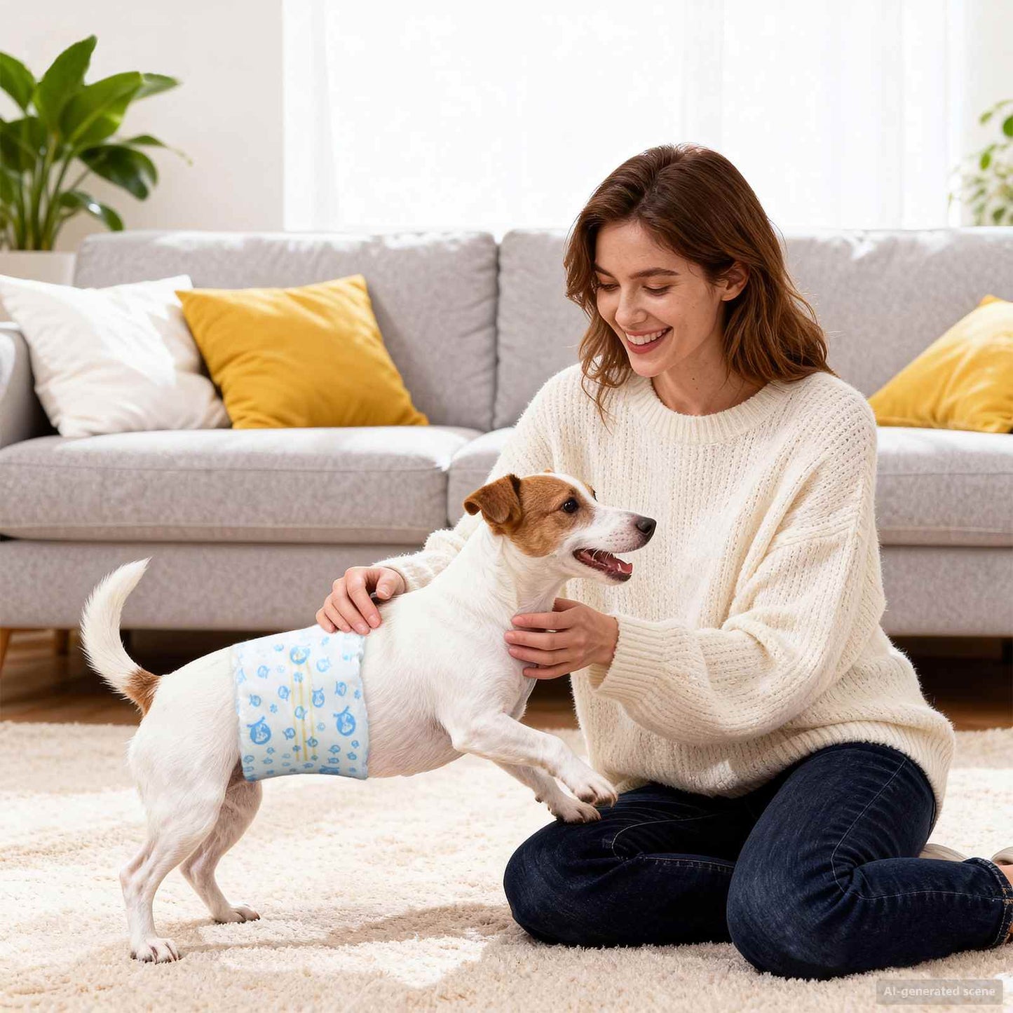 vidaXL servicios desechables para perros macho 30uds blanco xs