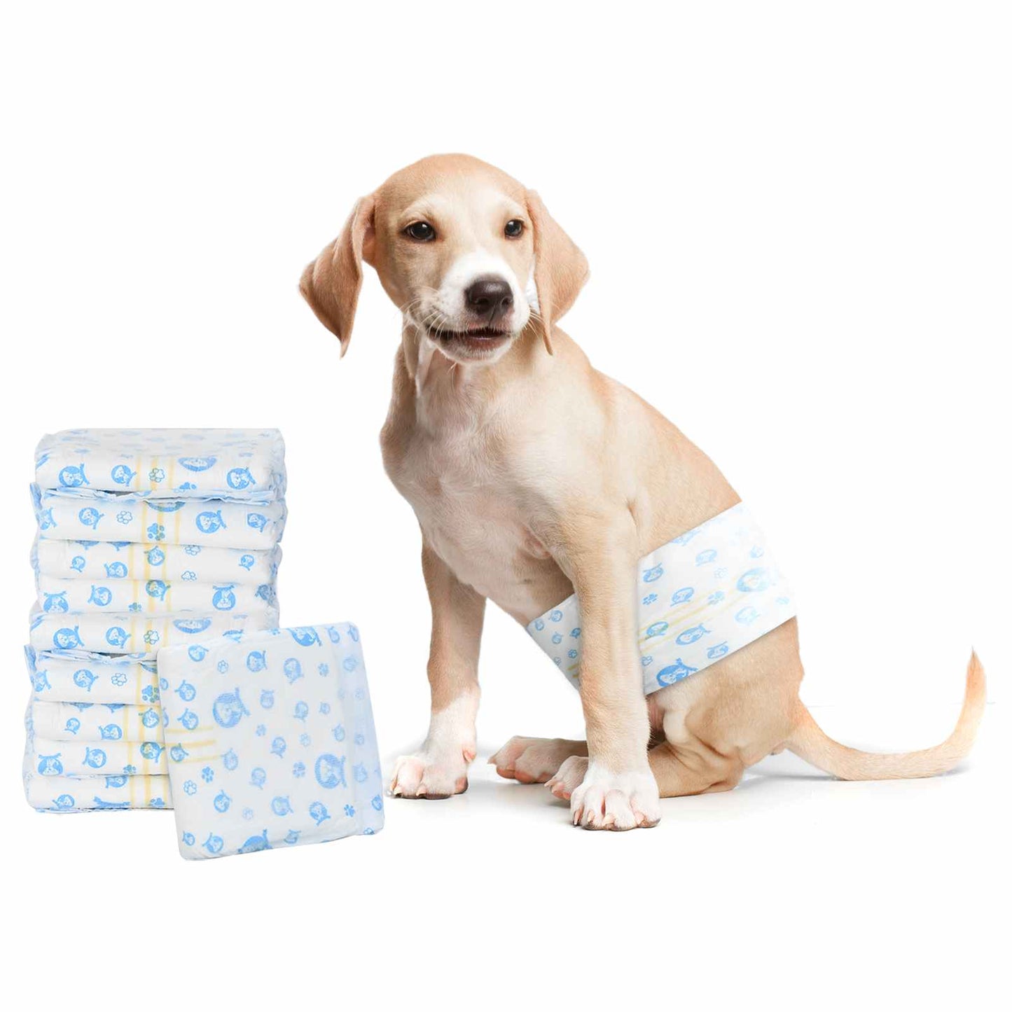 vidaXL servicios desechables para perros macho 30uds blanco xs