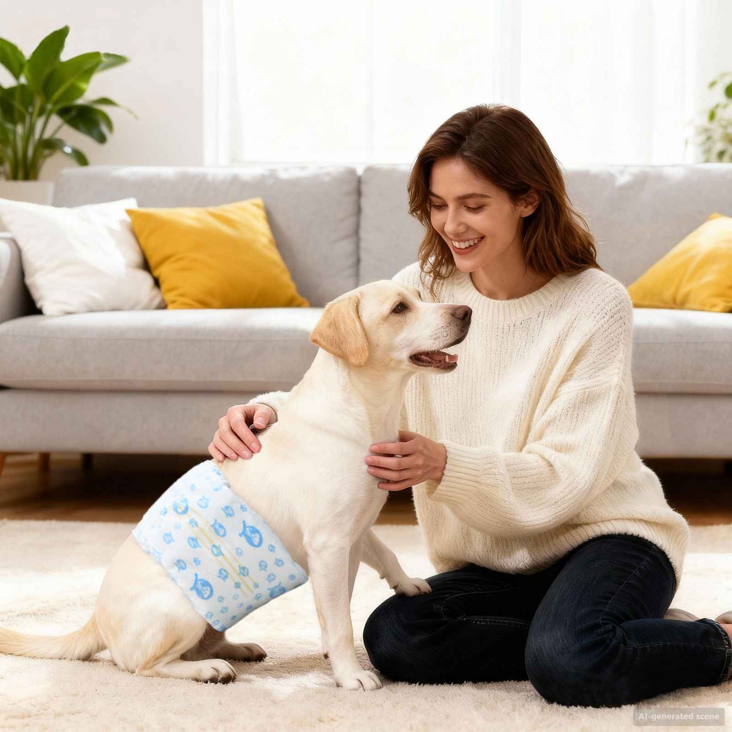 vidaXL servicios desechables para perros macho 30uds blanco m
