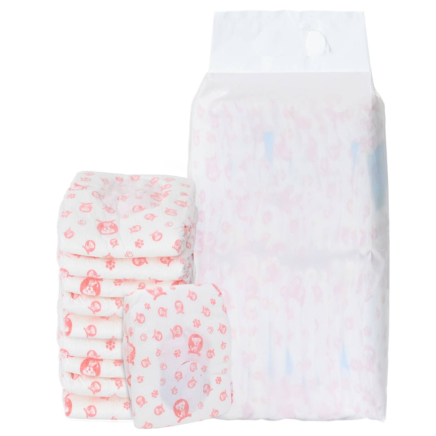 vidaXL pañal desechable para perros hembra 30uds blanco m
