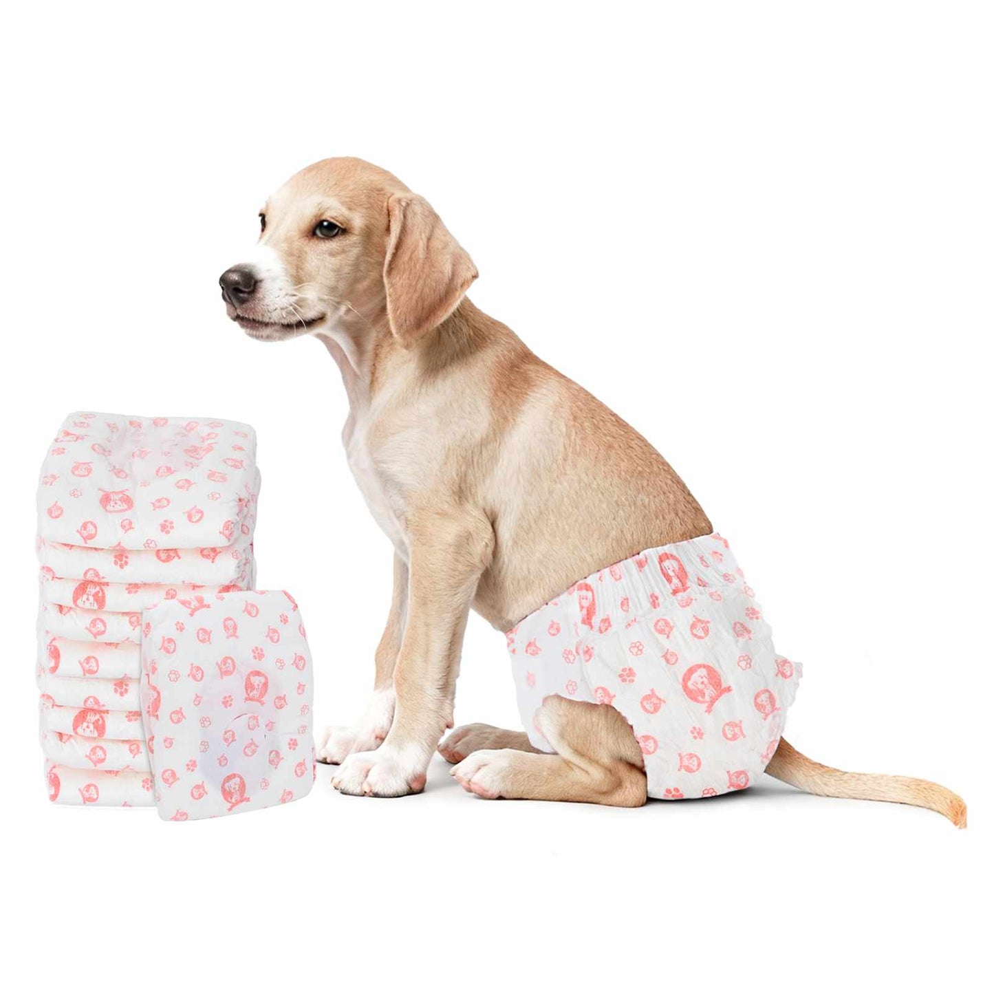 vidaXL pañal desechable para perros hembra 30uds blanco m
