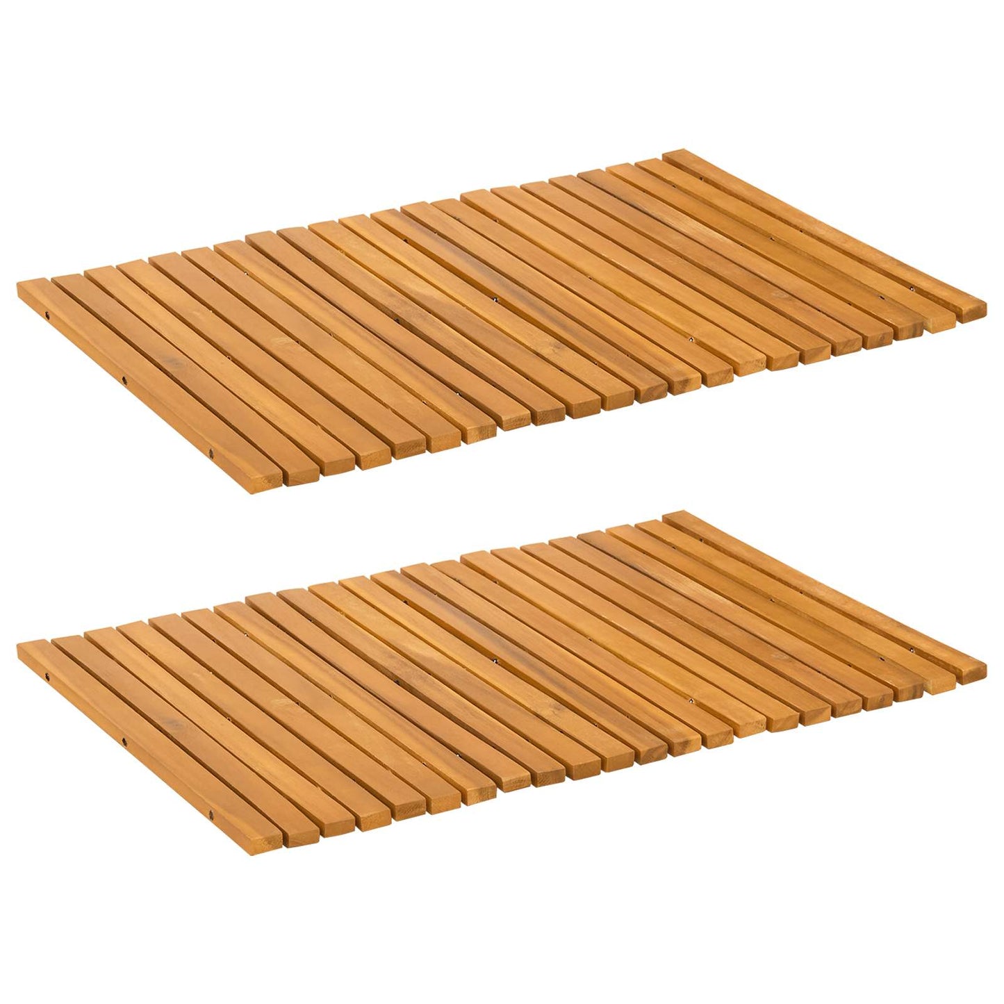 Vidaxx alfombra de baño marrón 60 x 40 cm madera maciza de acacia