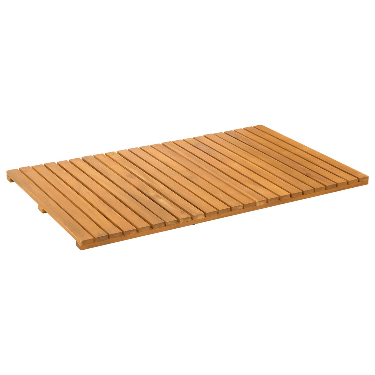 VidaXL alfombra de baño liso marrón 80 x 50 cm madera