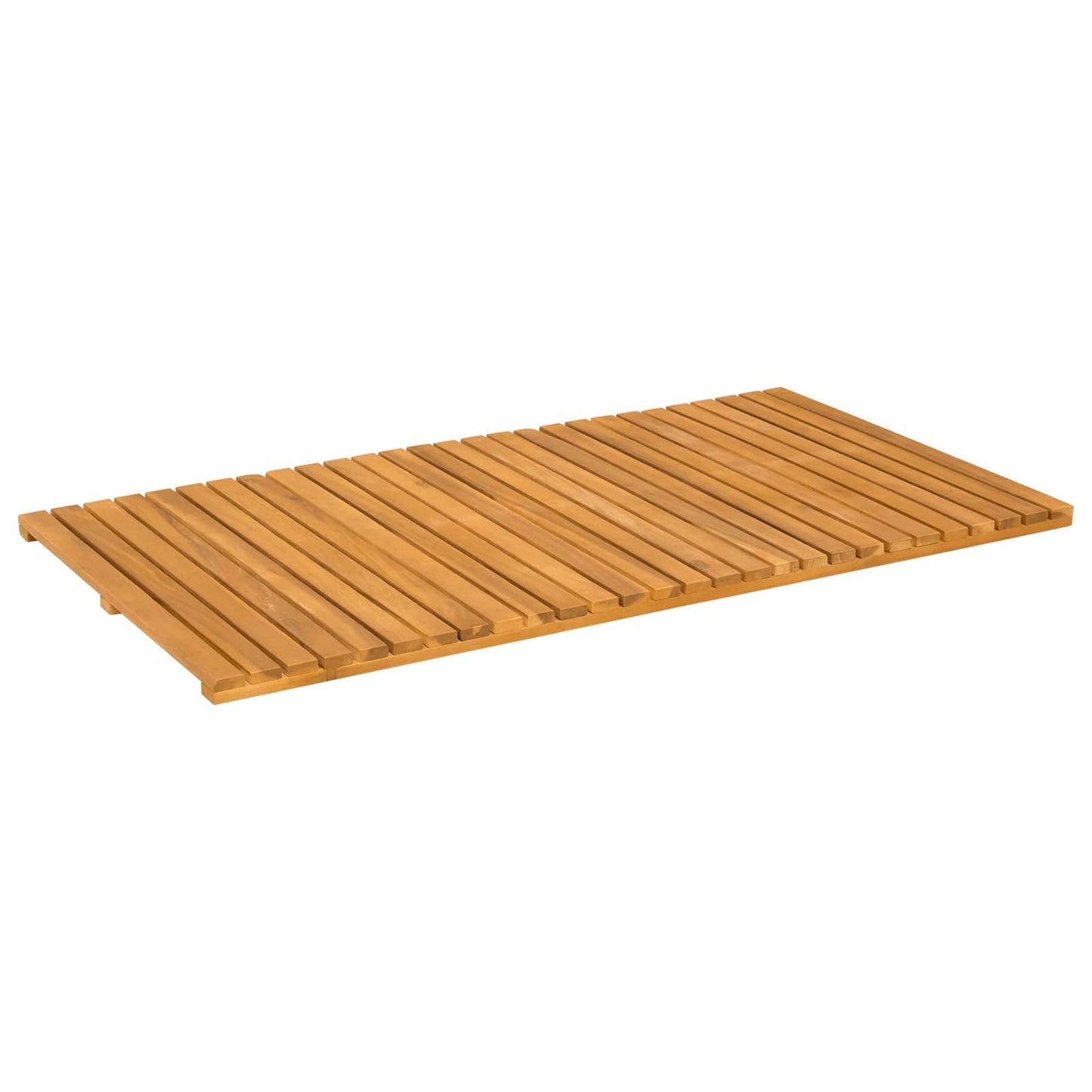 Vidaxxl alfombra de baño liso marrón 100 x 55 cm madera