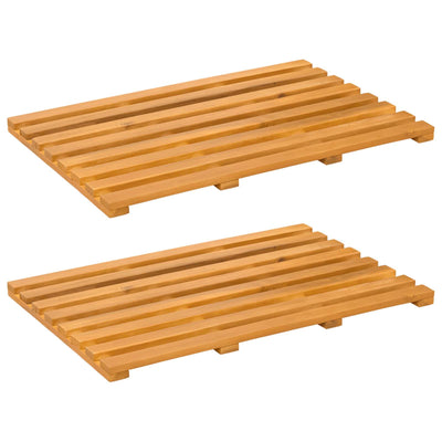 VidaXL alfombra de baño liso marrón 100 x 53 cm madera