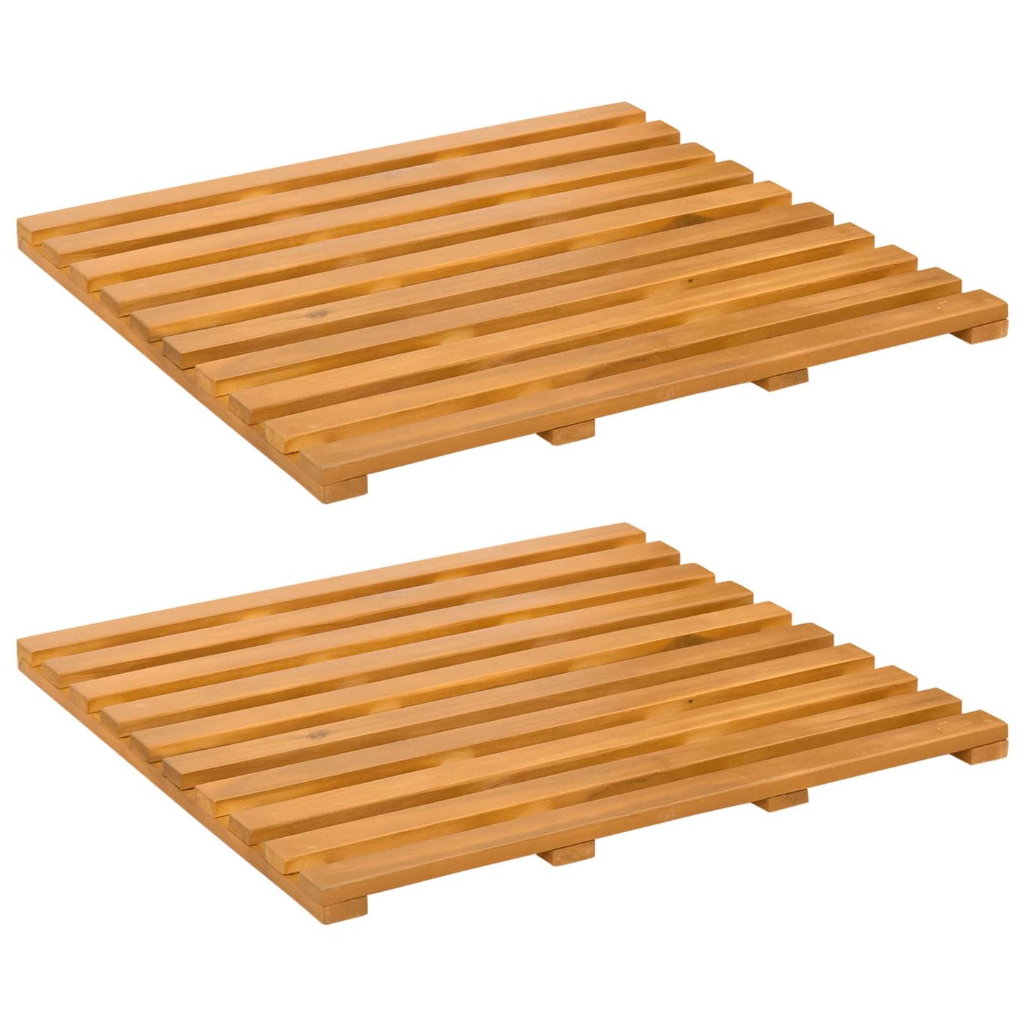 VidaXL alfombra de baño liso marrón 100 x 53 cm madera