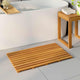 VidaXL alfombra de baño liso marrón 100 x 53 cm madera