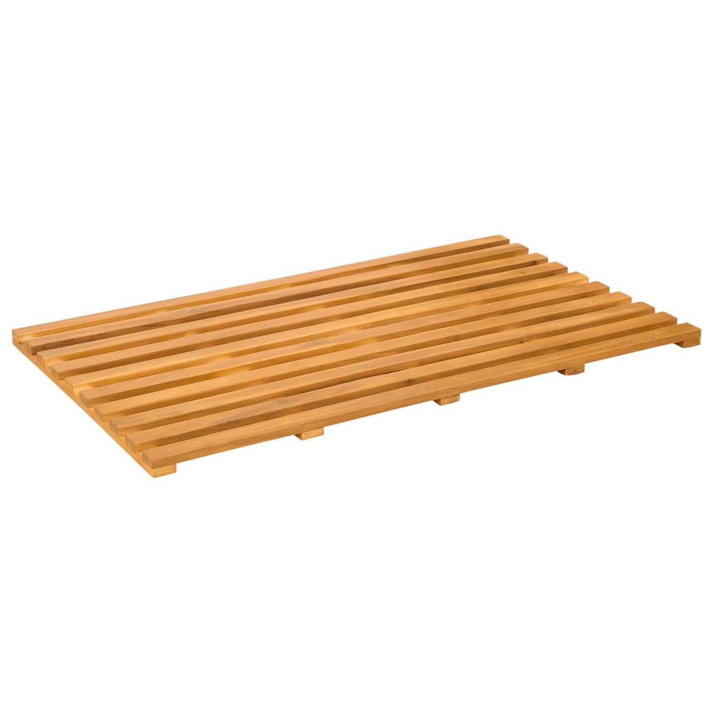 VidaXL alfombra de baño liso marrón 100 x 53 cm madera